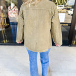 Barn Jacket - Olive-600 Outerwear-AARON & AMBER-July & June Women's Fashion Boutique Located in San Antonio, Texas