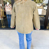 Barn Jacket - Olive-600 Outerwear-AARON & AMBER-July & June Women's Fashion Boutique Located in San Antonio, Texas