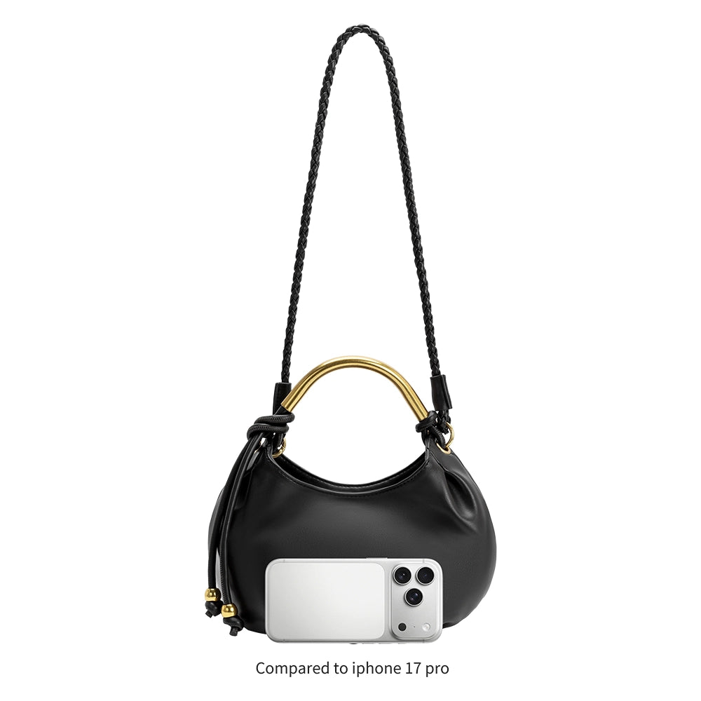 Dottie Gold Top Handle Bag - Black-130 Accessories-MELIE BIANCO-July & June Women's Fashion Boutique Located in San Antonio, Texas