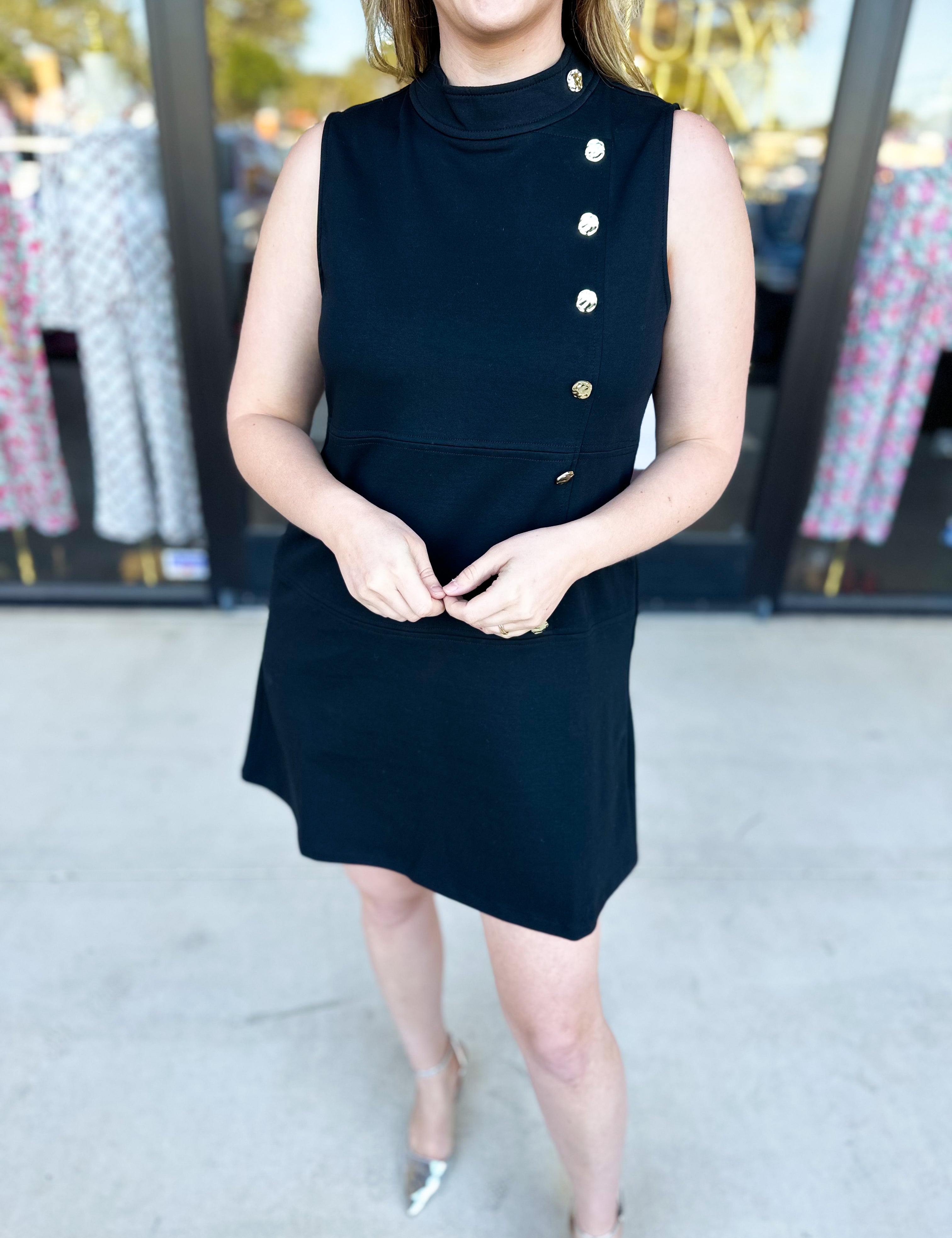 THML - Black Chic Mini Dress-510 Mini-THML-July & June Women's Fashion Boutique Located in San Antonio, Texas