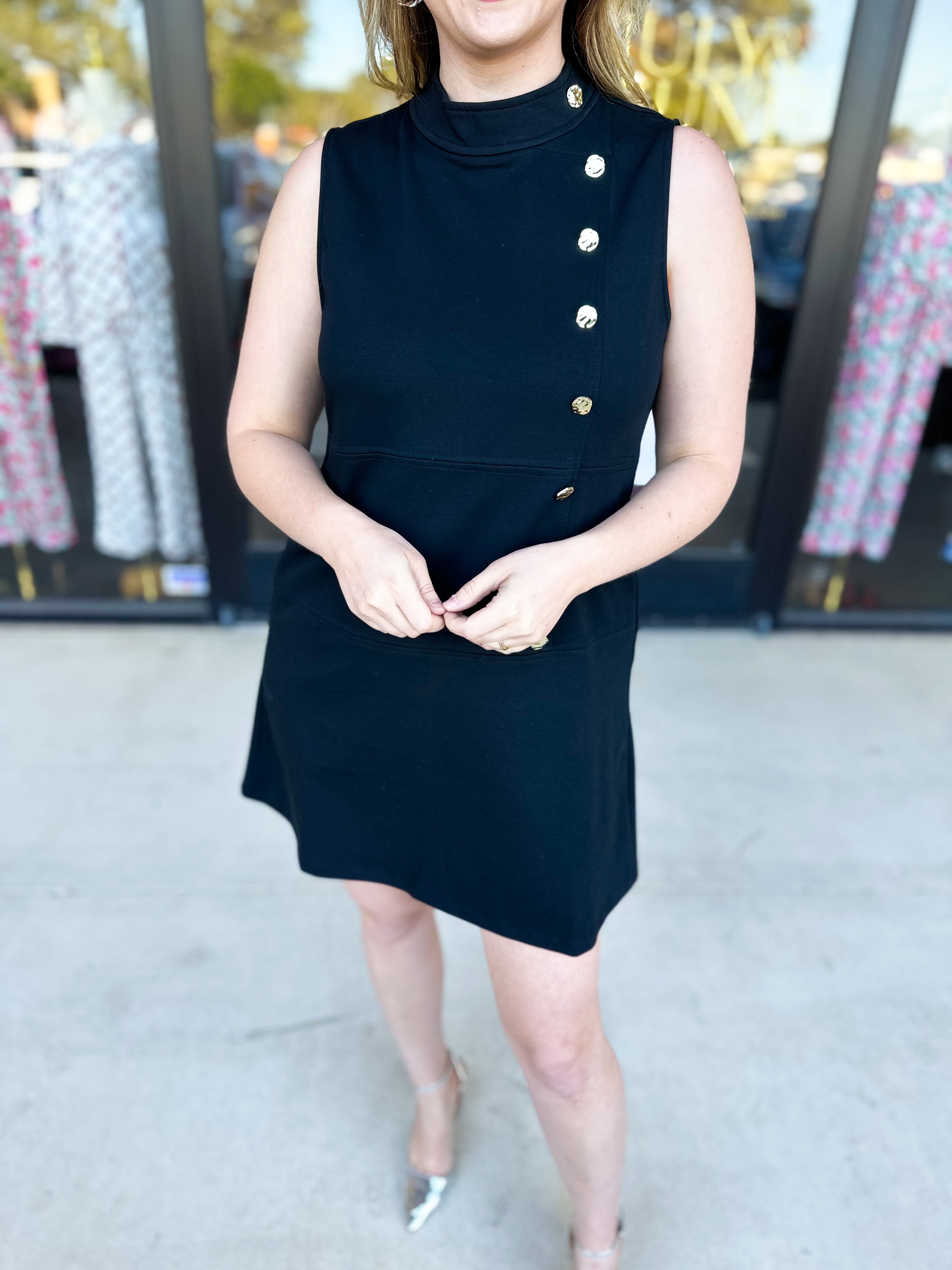 THML - Black Chic Mini Dress-510 Mini-THML-July & June Women's Fashion Boutique Located in San Antonio, Texas