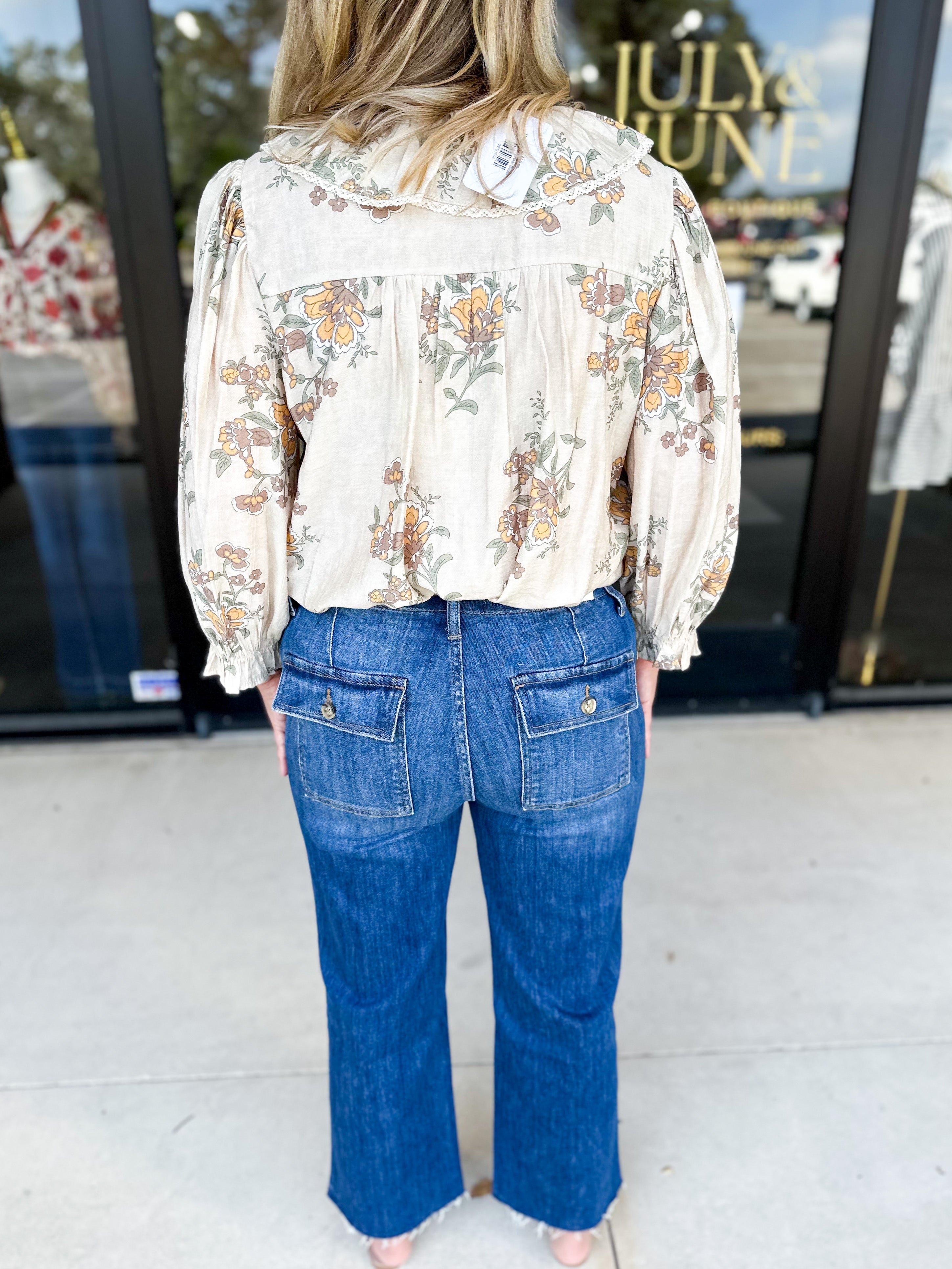 The Kirsten Blouse - Ivory-200 Fashion Blouses-ENTRO-July & June Women's Fashion Boutique Located in San Antonio, Texas