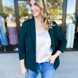 The Blair Blazer - Forrest-600 Outerwear-SKIES ARE BLUE-July & June Women's Fashion Boutique Located in San Antonio, Texas