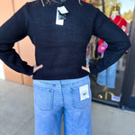 Current Air - Black Gem Cardigan-230 Sweaters/Cardis-CURRENT AIR CLOTHING-July & June Women's Fashion Boutique Located in San Antonio, Texas