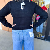 Current Air - Black Gem Cardigan-230 Sweaters/Cardis-CURRENT AIR CLOTHING-July & June Women's Fashion Boutique Located in San Antonio, Texas