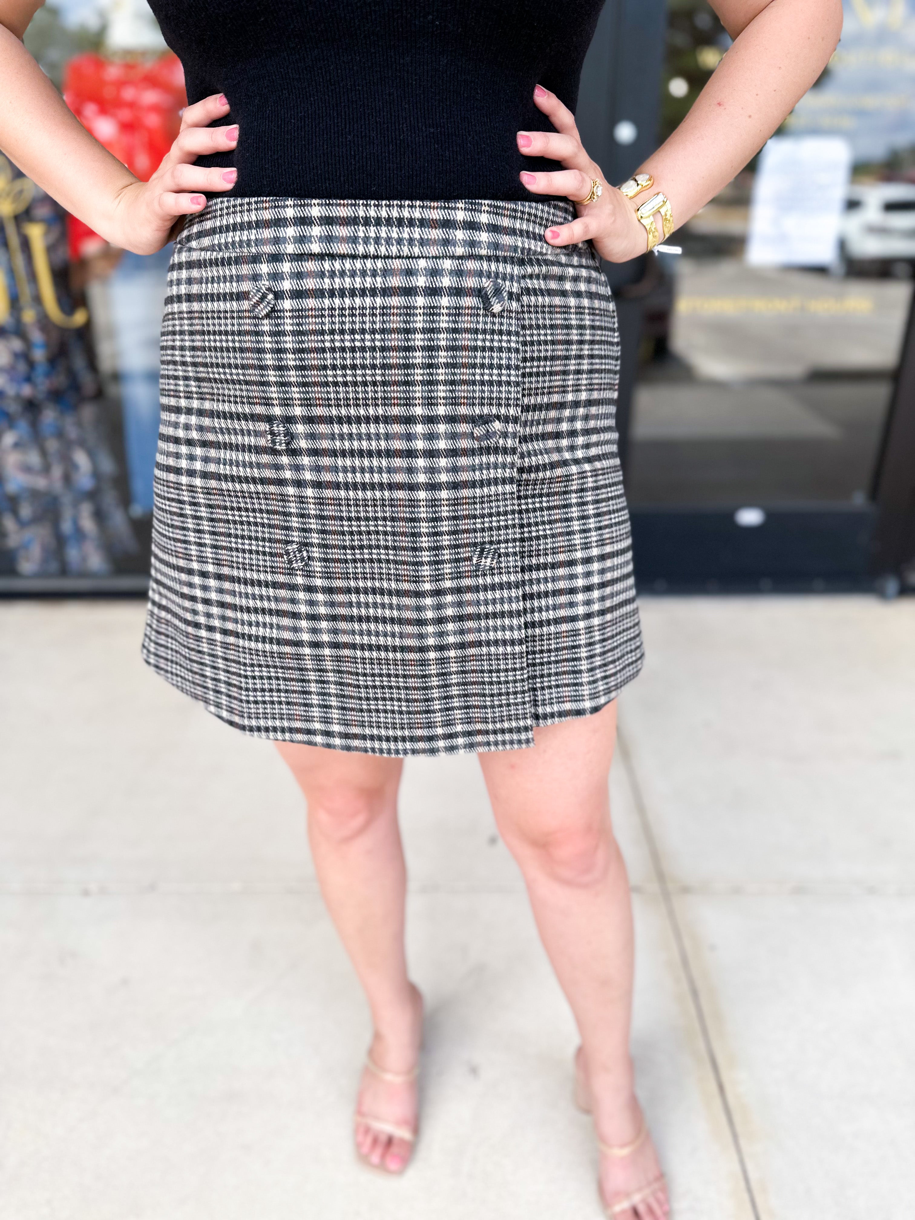 The Blair Mini Skirt-410 Shorts/Skirts-SKIES ARE BLUE-July & June Women's Fashion Boutique Located in San Antonio, Texas