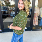 THML - Floral Suede Blouse-200 Fashion Blouses-THML-July & June Women's Fashion Boutique Located in San Antonio, Texas