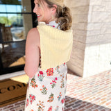 Pointelle Cardigan - Butter Yellow-230 Sweaters/Cardis-ALLIE ROSE-July & June Women's Fashion Boutique Located in San Antonio, Texas