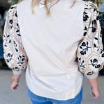 The Lucy Blouse - Ecru-200 Fashion Blouses-ENTRO-July & June Women's Fashion Boutique Located in San Antonio, Texas