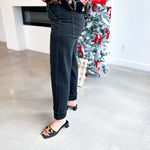 Vervet - High Rise Black Cuffed Wide Leg Jeans-400 Pants-VEVERT BY FLYING MONKEY-July & June Women's Fashion Boutique Located in San Antonio, Texas