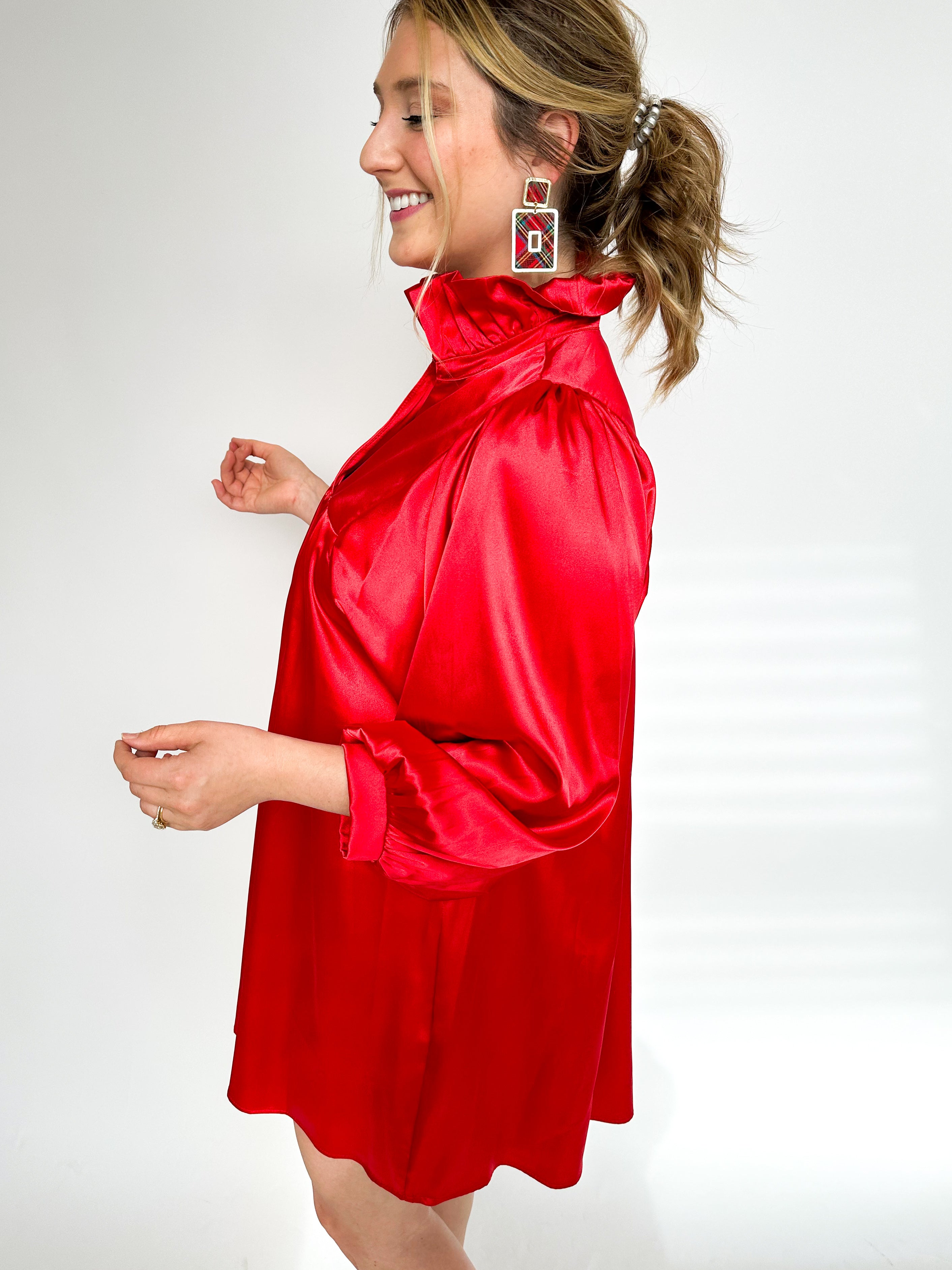 Best Dressed Mini Dress - Cherry Red-510 Mini-ADRIENNE-July & June Women's Fashion Boutique Located in San Antonio, Texas
