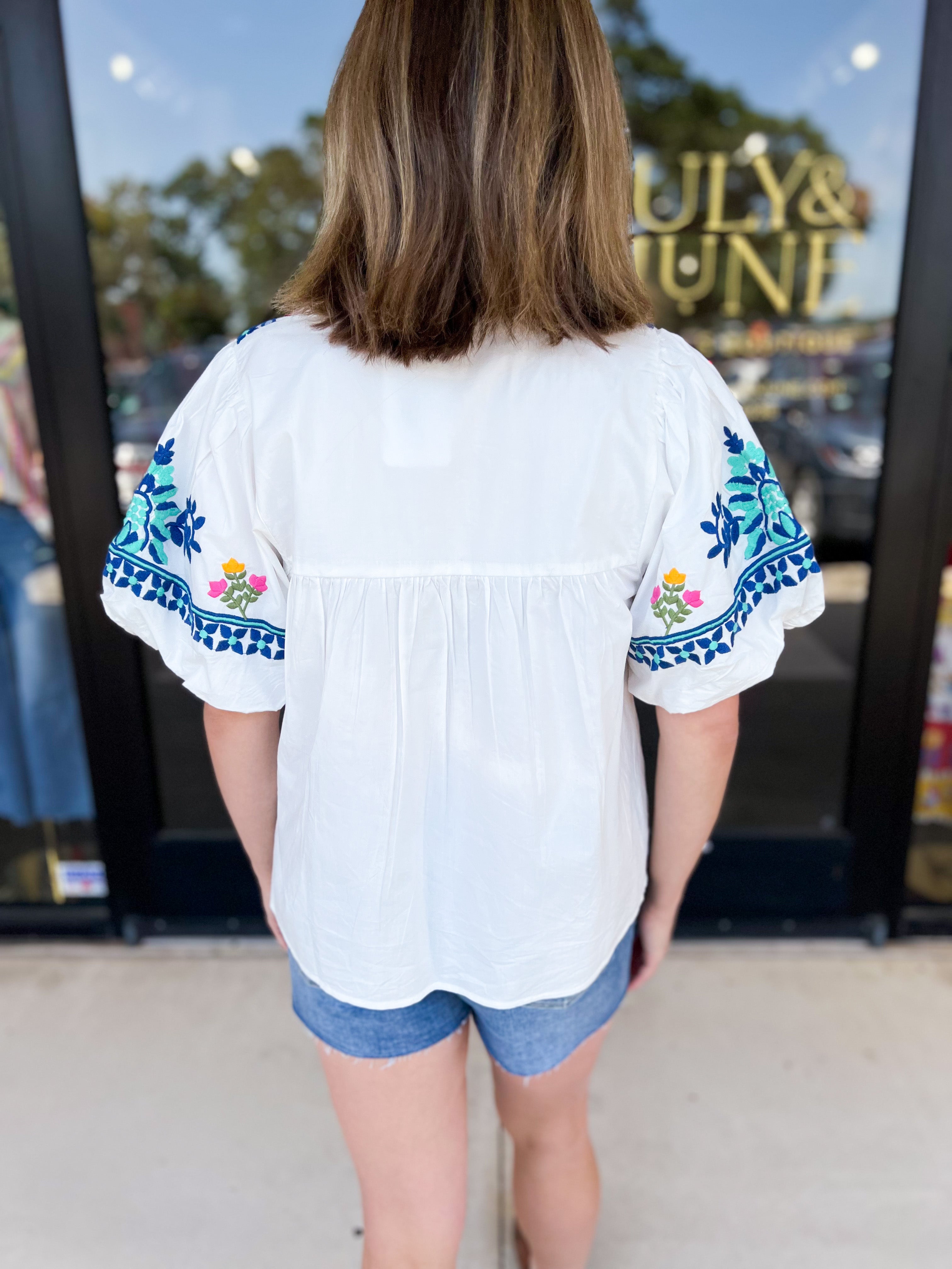 THML - The Santorini Blouse-200 Fashion Blouses-THML-July & June Women's Fashion Boutique Located in San Antonio, Texas
