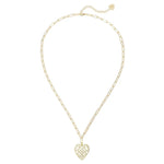 Natalie Wood - Adorned Heart Necklace in Gold-110 Jewelry & Hair-Natalie Wood-July & June Women's Fashion Boutique Located in San Antonio, Texas