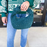 Autumn Woven Genuine Suede Leather Clutch - Forrest-130 ACCESSORIES-Moda Luxe-July & June Women's Fashion Boutique Located in San Antonio, Texas