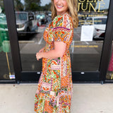 Auburn Abstract Midi Dress-500 Midi-FATE-July & June Women's Fashion Boutique Located in San Antonio, Texas