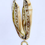 Scarf Necklace - Tan Horseshoe-110 Jewelry & Hair-HART DESIGNS-July & June Women's Fashion Boutique Located in San Antonio, Texas