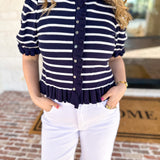 The Simply Sweet Cardigan - Navy-230 Sweaters/Cardis-ENTRO-July & June Women's Fashion Boutique Located in San Antonio, Texas