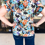 Fun In Fall Florals Blouse-200 Fashion Blouses-ENTRO-July & June Women's Fashion Boutique Located in San Antonio, Texas