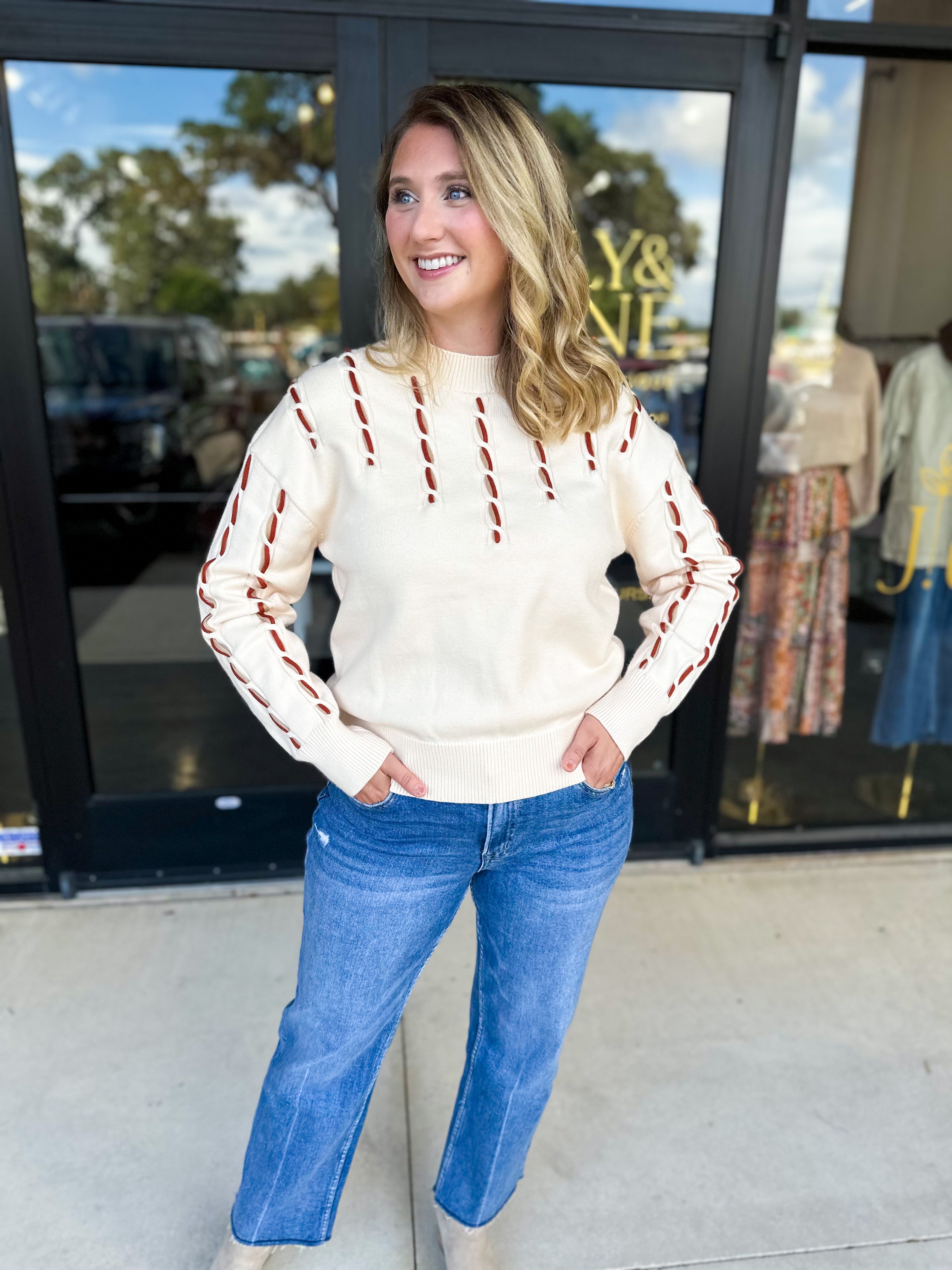 THML - Threaded Oat Sweater-230 Sweaters/Cardis-THML-July & June Women's Fashion Boutique Located in San Antonio, Texas