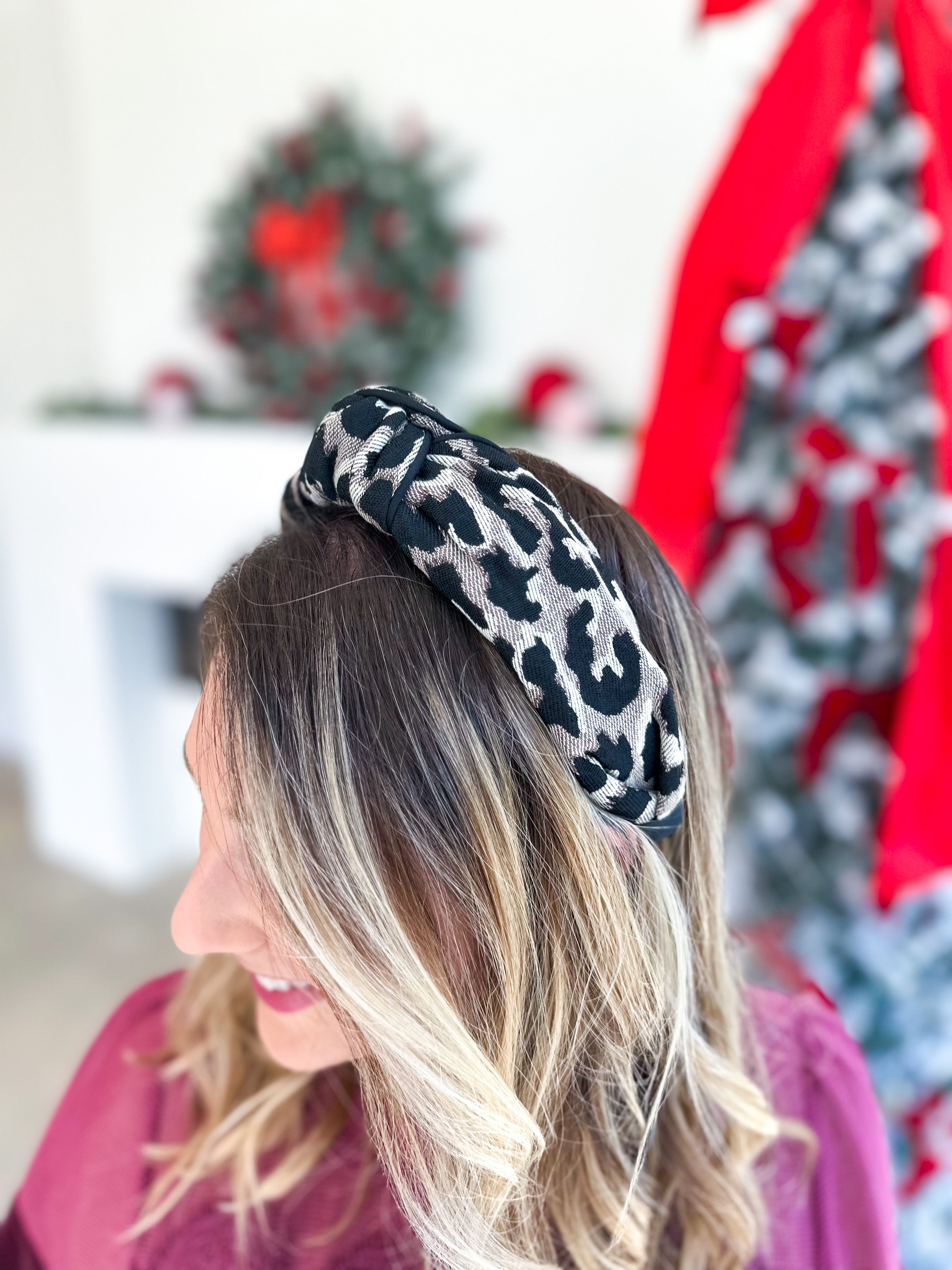 Leopard Knotted Headband-130 ACCESSORIES-SHIRALEAH-July & June Women's Fashion Boutique Located in San Antonio, Texas
