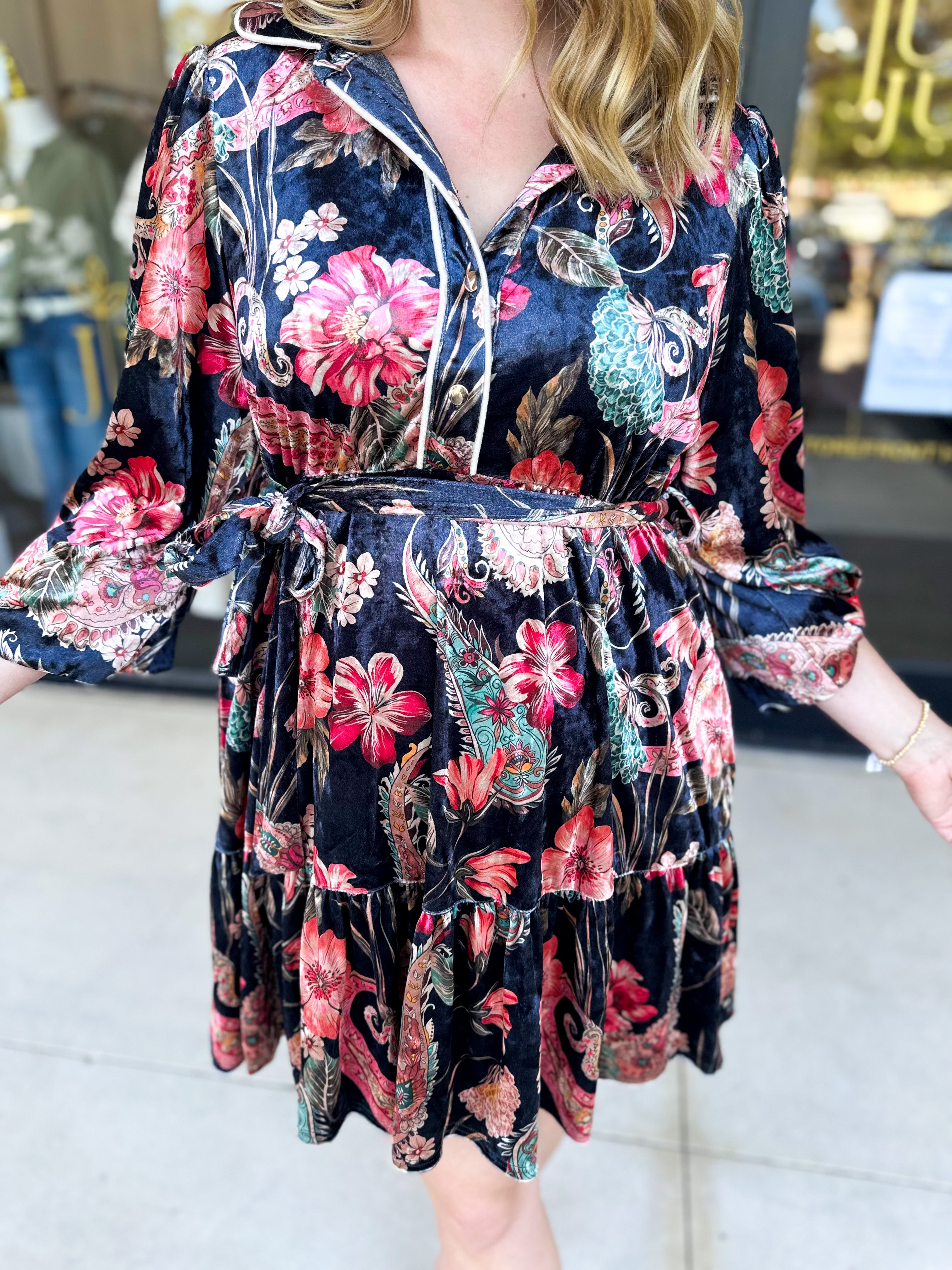 The Bold Paisley Mini Dress-500 Midi-JODIFL-July & June Women's Fashion Boutique Located in San Antonio, Texas