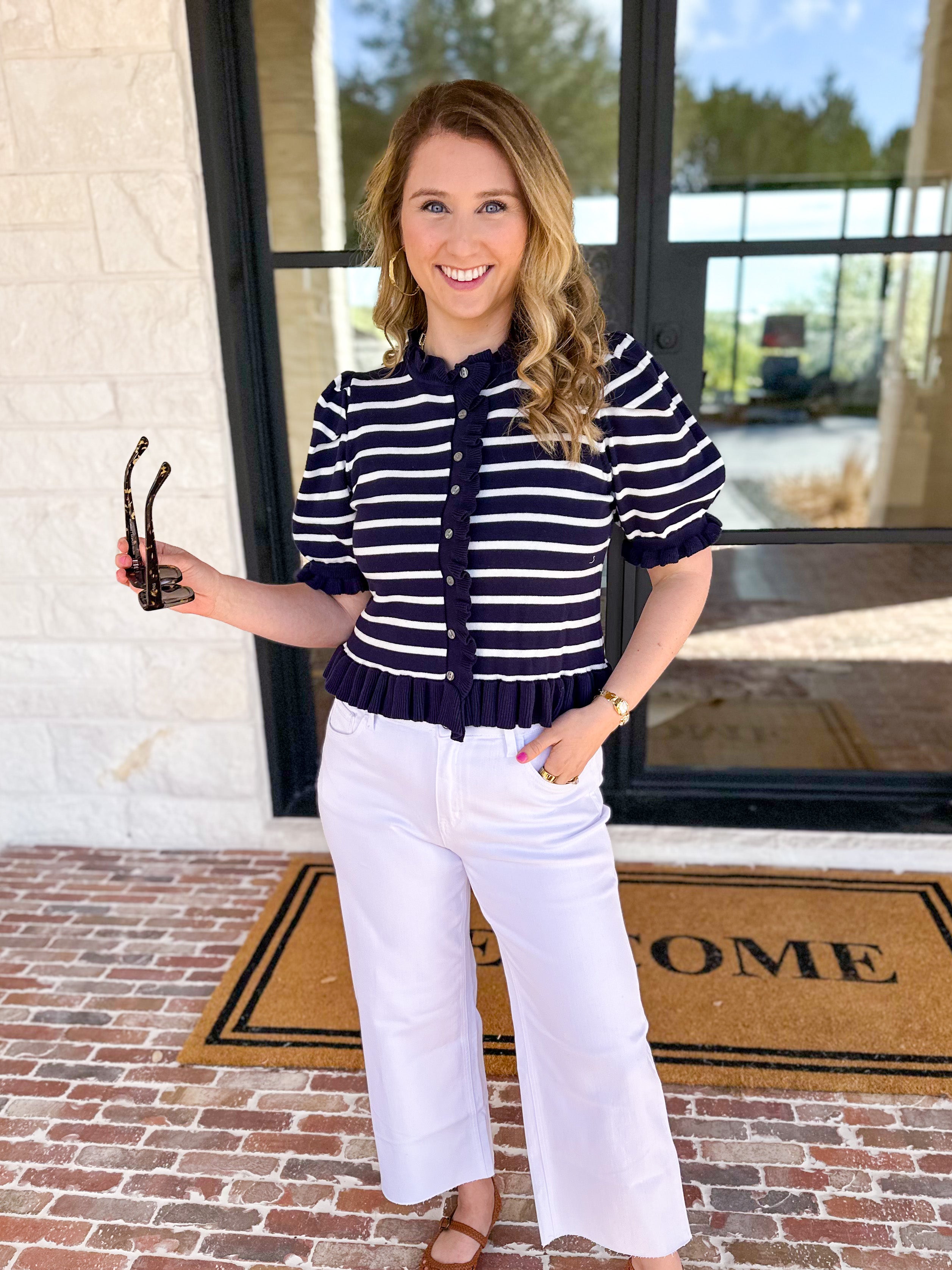 The Simply Sweet Cardigan - Navy-230 Sweaters/Cardis-ENTRO-July & June Women's Fashion Boutique Located in San Antonio, Texas