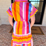 THML - Party Stripe Midi Dress-500 Midi-THML-July & June Women's Fashion Boutique Located in San Antonio, Texas