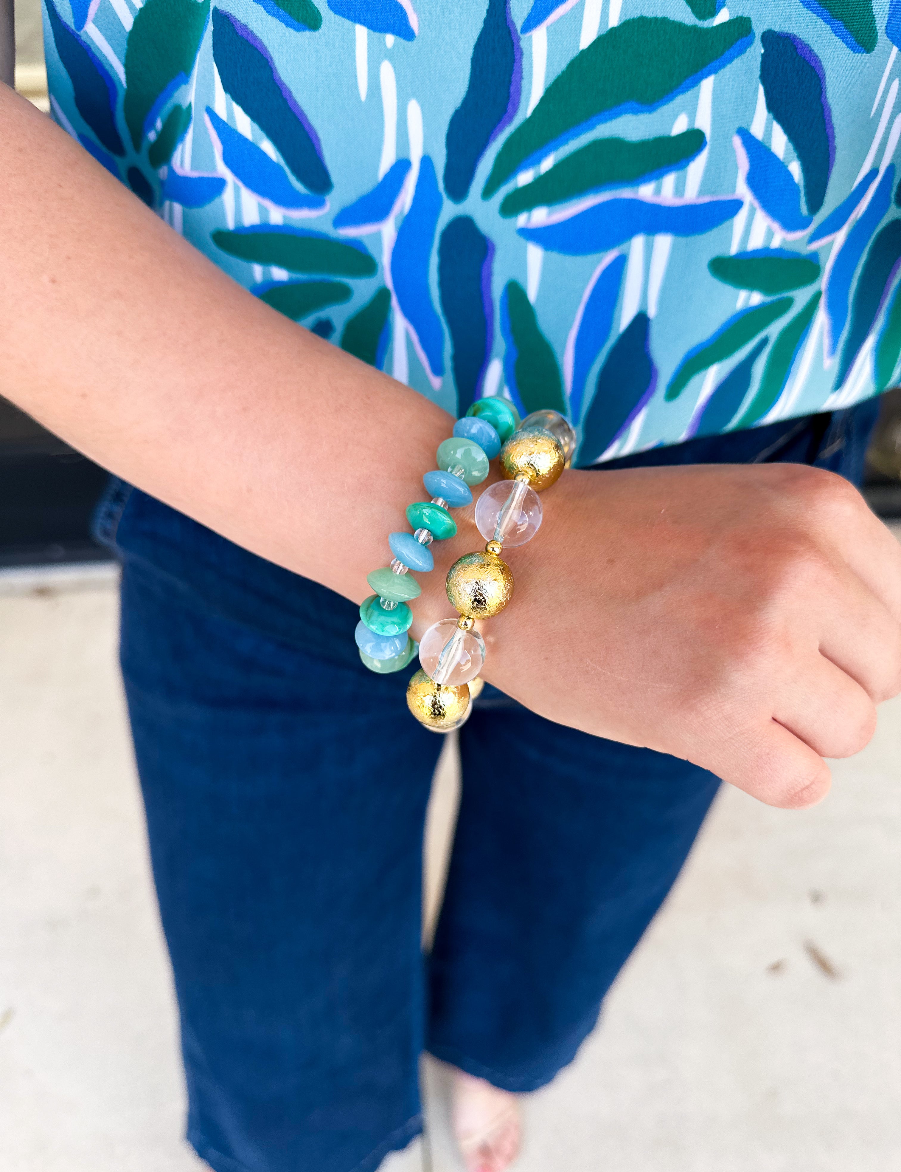 Treasure Jewels - The Party Is Here Gold Bracelet-110 Jewelry & Hair-Treasure Jewels-July & June Women's Fashion Boutique Located in San Antonio, Texas