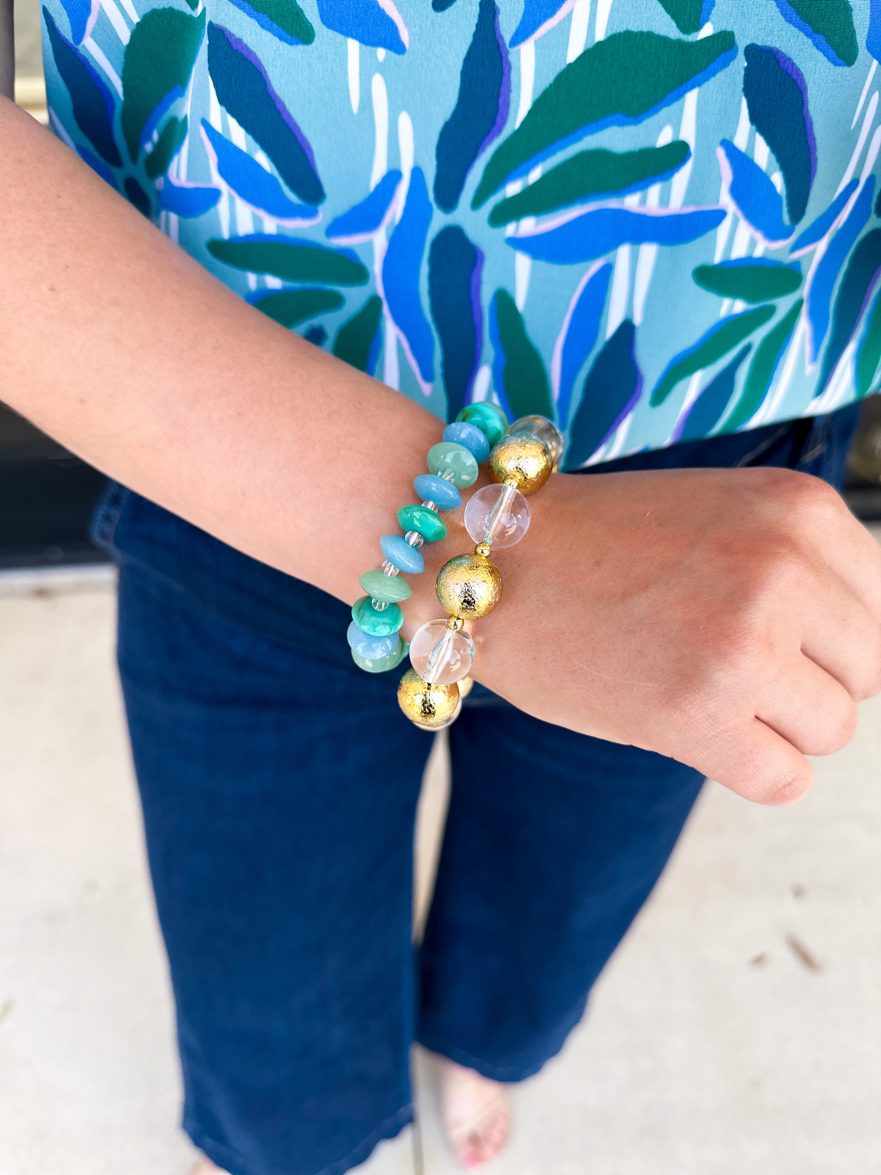 Treasure Jewels - The Party Is Here Gold Bracelet-110 Jewelry & Hair-Treasure Jewels-July & June Women's Fashion Boutique Located in San Antonio, Texas