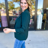 The Blair Blazer - Forrest-600 Outerwear-SKIES ARE BLUE-July & June Women's Fashion Boutique Located in San Antonio, Texas