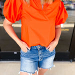 Orange Crush Blouse-200 Fashion Blouses-PINCH-July & June Women's Fashion Boutique Located in San Antonio, Texas