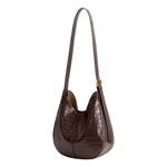 Stephanie Crocodile Shoulder Bag - Chocolate-130 Accessories-MELIE BIANCO-July & June Women's Fashion Boutique Located in San Antonio, Texas