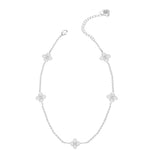 Natalie Wood - Heritage Mini Cross Station Necklace - Silver-110 Jewelry & Hair-Natalie Wood-July & June Women's Fashion Boutique Located in San Antonio, Texas