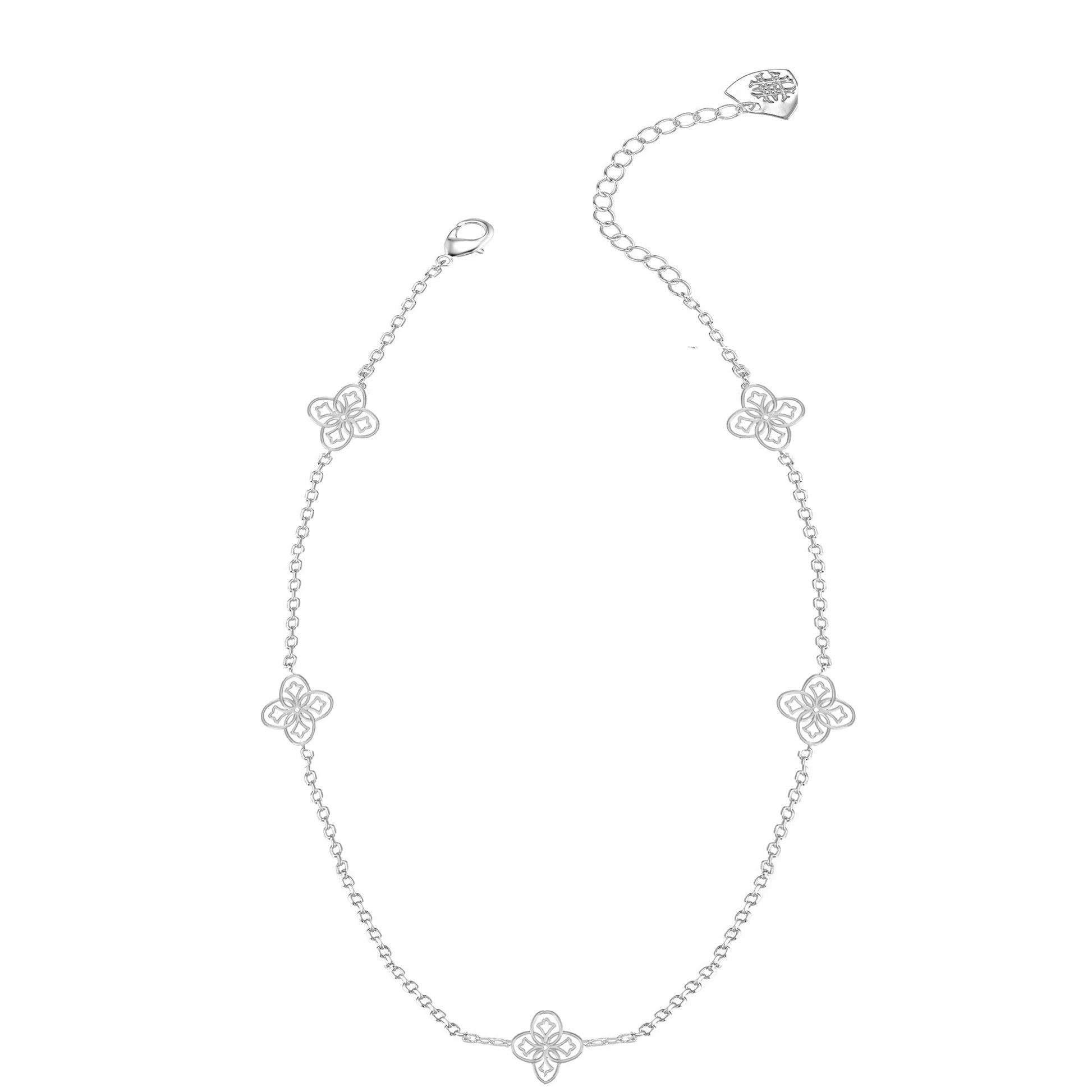 Natalie Wood - Heritage Mini Cross Station Necklace - Silver-110 Jewelry & Hair-Natalie Wood-July & June Women's Fashion Boutique Located in San Antonio, Texas