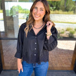 Work to Happy Hour Blouse - Black-200 Fashion Blouses-ENTRO-July & June Women's Fashion Boutique Located in San Antonio, Texas