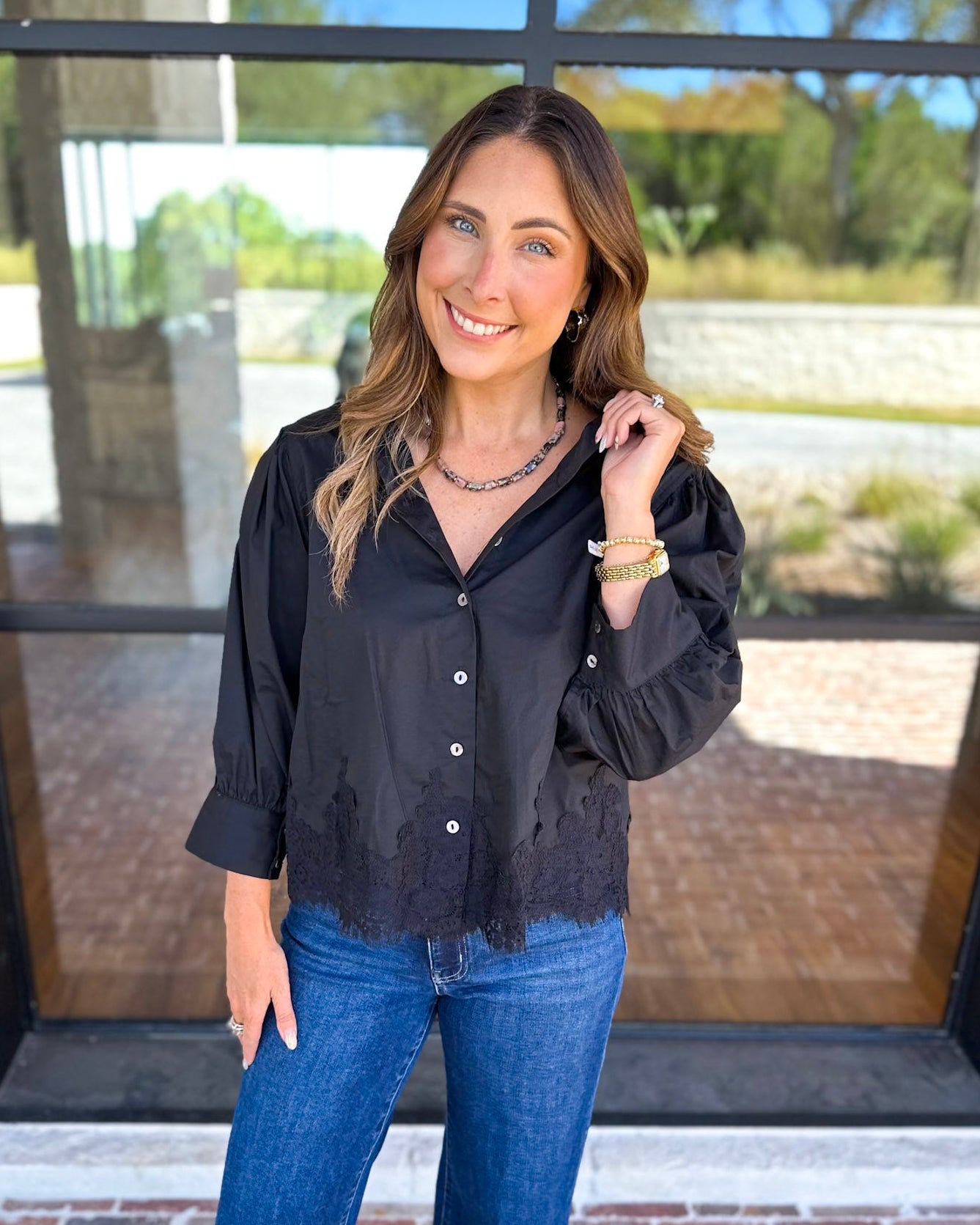 Work to Happy Hour Blouse - Black-200 Fashion Blouses-ENTRO-July & June Women's Fashion Boutique Located in San Antonio, Texas