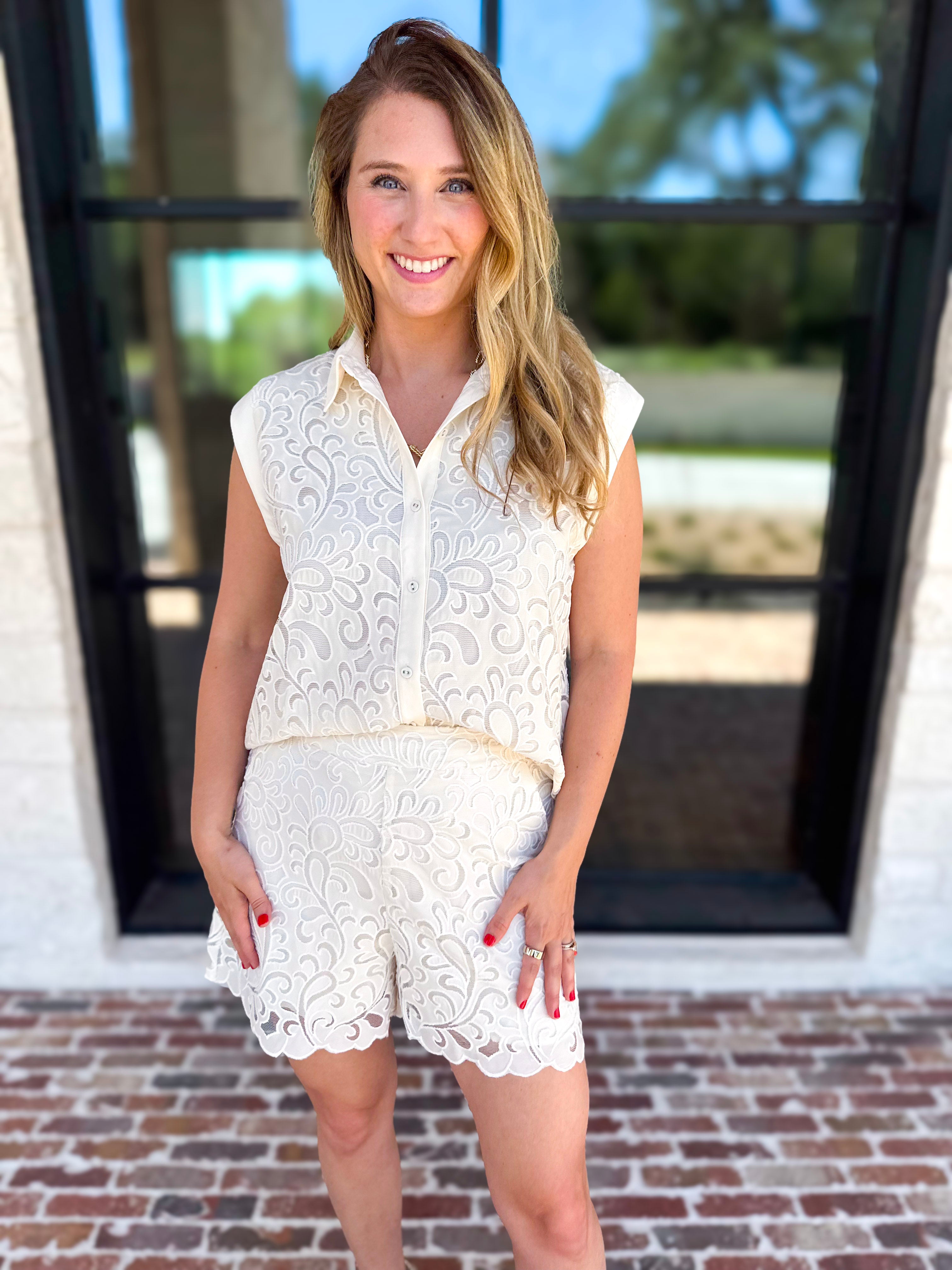 The Hamptons Tank & Shorts Set-510 Mini-SKIES ARE BLUE-July & June Women's Fashion Boutique Located in San Antonio, Texas