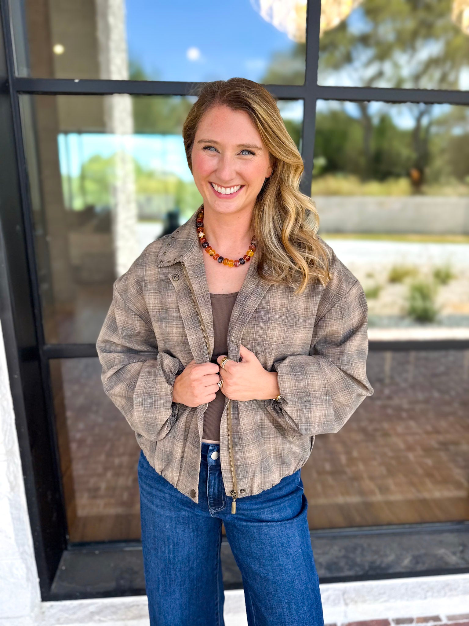 Liverpool - Kensington Bubble Hem Jacket-600 Outerwear-LIVERPOOL JEANS COMPANY-July & June Women's Fashion Boutique Located in San Antonio, Texas