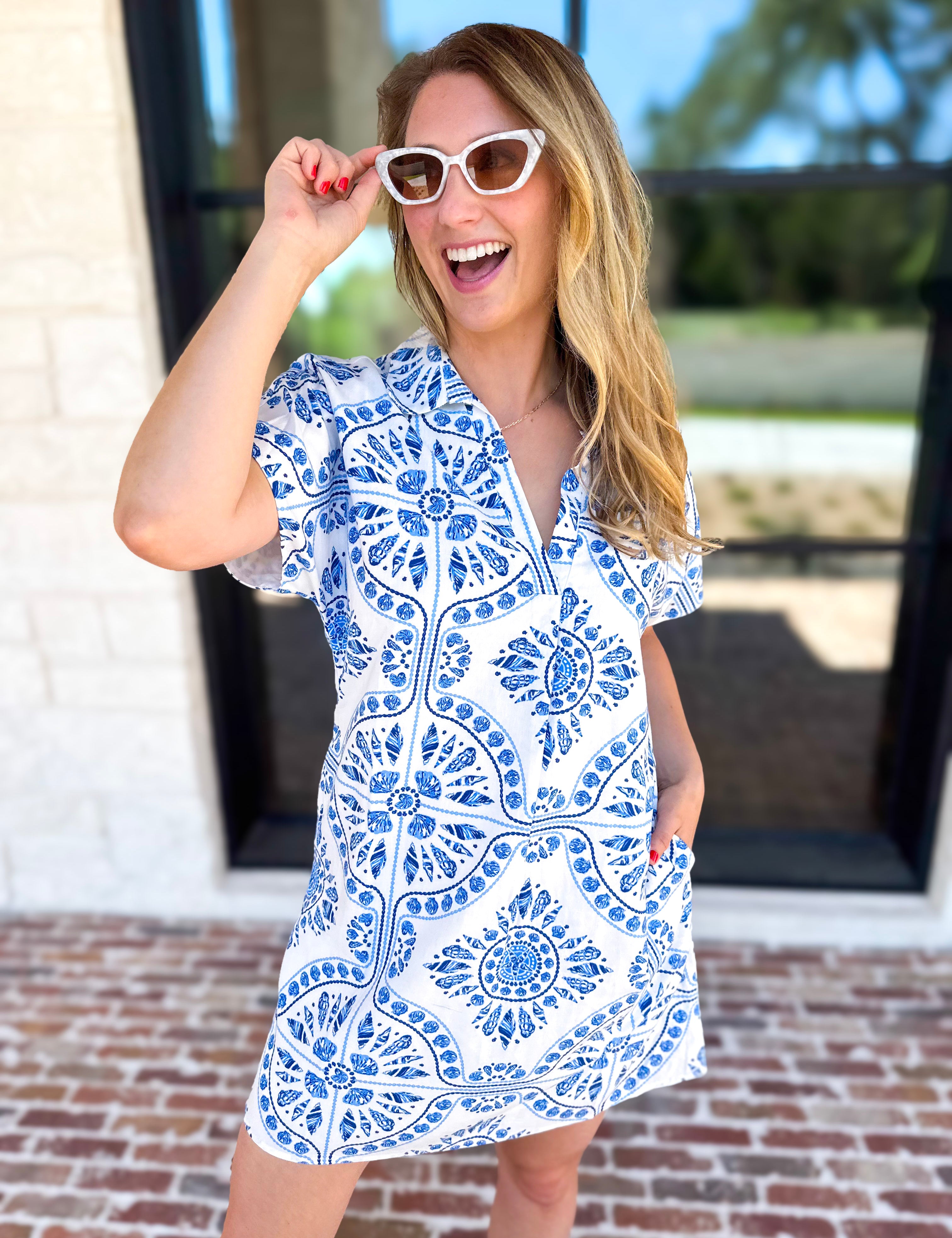 On the Shore Mini Dress-510 Mini-THML-July & June Women's Fashion Boutique Located in San Antonio, Texas