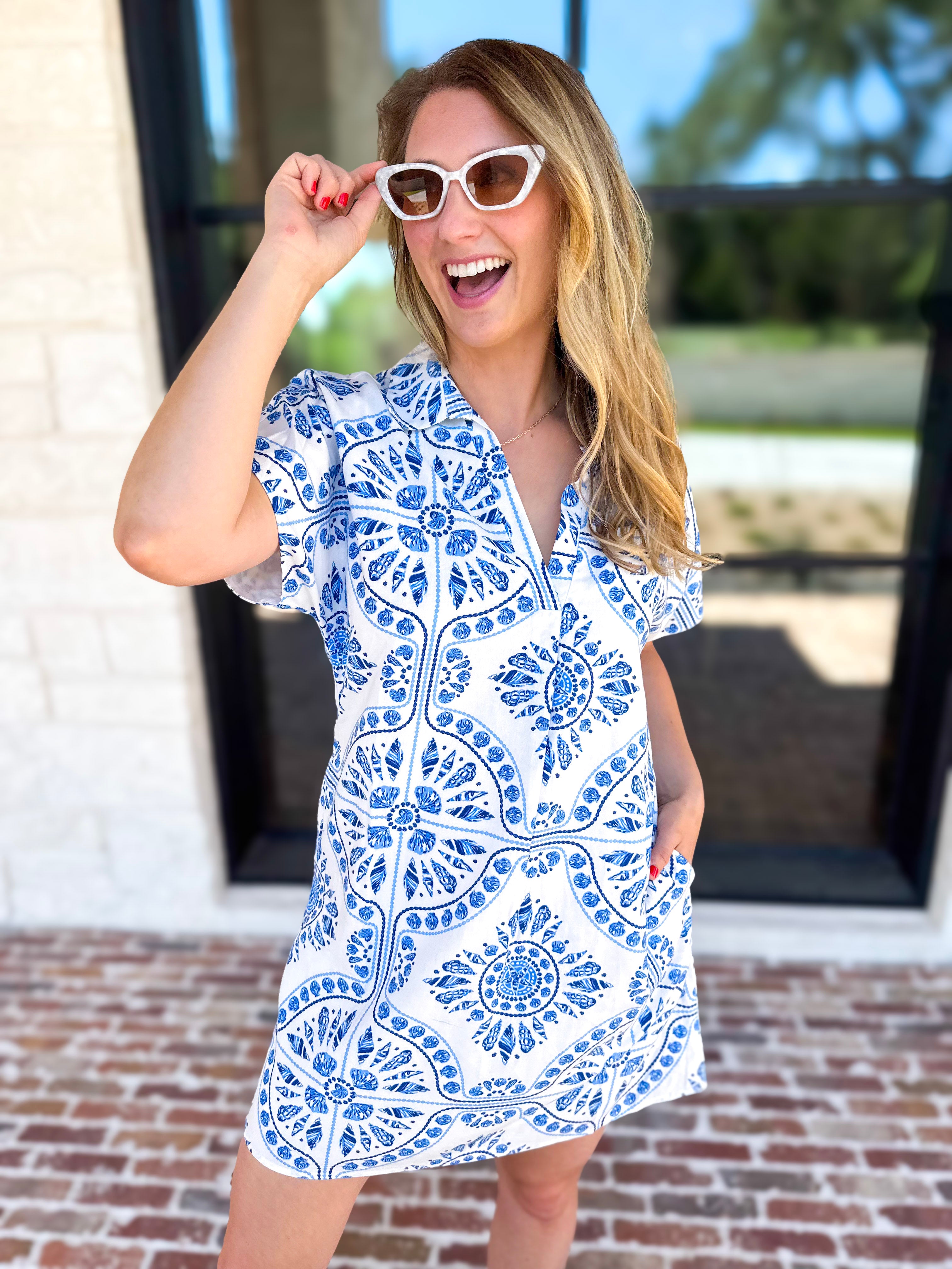 On the Shore Mini Dress-510 Mini-THML-July & June Women's Fashion Boutique Located in San Antonio, Texas