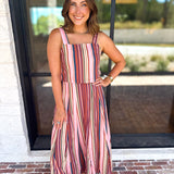 Sunset Evenings Striped Set-500 Midi-TCEC-July & June Women's Fashion Boutique Located in San Antonio, Texas