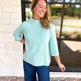 Fresh Start Mock Neck Sweater-230 Sweaters/Cardis-FATE-July & June Women's Fashion Boutique Located in San Antonio, Texas