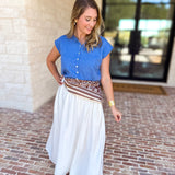 Closet Staple White Midi Skirt-410 Shorts/Skirts-STYLE USA-July & June Women's Fashion Boutique Located in San Antonio, Texas