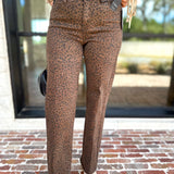 Liverpool - Cheetah Print Straight Leg Jeans-420 Denim-LIVERPOOL JEANS COMPANY-July & June Women's Fashion Boutique Located in San Antonio, Texas