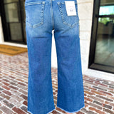 Vervet - High Rise Crop Wide Leg Jeans-400 Pants-VEVERT BY FLYING MONKEY-July & June Women's Fashion Boutique Located in San Antonio, Texas