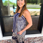 The Naples Satin Set - Navy-500 Midi-ENTRO-July & June Women's Fashion Boutique Located in San Antonio, Texas