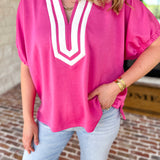 The Sophia Top - Pink-200 Fashion Blouses-ENTRO-July & June Women's Fashion Boutique Located in San Antonio, Texas
