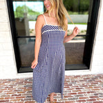 Bayside Navy Midi Dress-500 Midi-ENTRO-July & June Women's Fashion Boutique Located in San Antonio, Texas