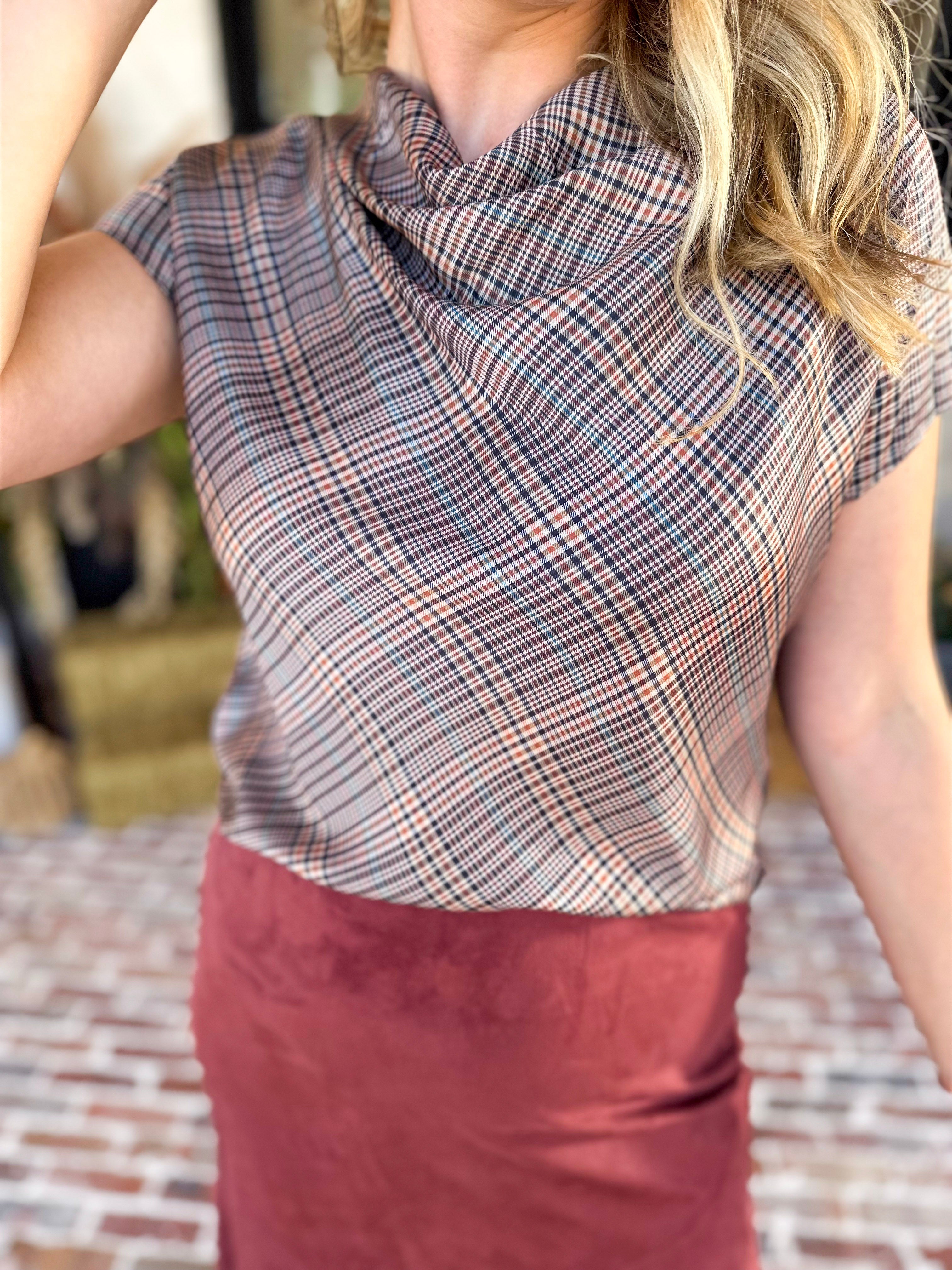 Current Air - The Social Hour Blouse-200 Fashion Blouses-CURRENT AIR CLOTHING-July & June Women's Fashion Boutique Located in San Antonio, Texas