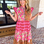 THML - Bold Garden Midi Dress-500 Midi-THML-July & June Women's Fashion Boutique Located in San Antonio, Texas